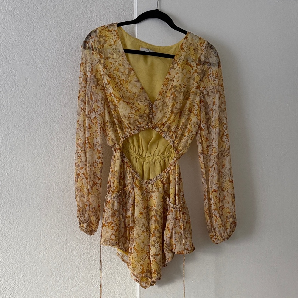 Sabo Skirt Yellow Floral Romper